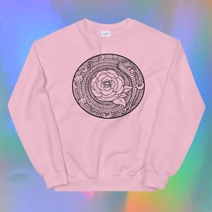 Rose Mandala Snake sweatshirt by TesoroCarolina